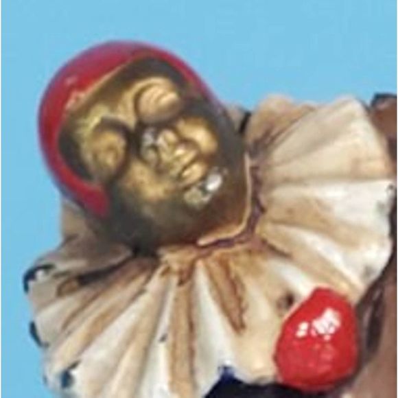 ANTIQUE Bronze Sculpture Cold Painted 3" Musician Singer French Mandolin - Picture 8 of 10